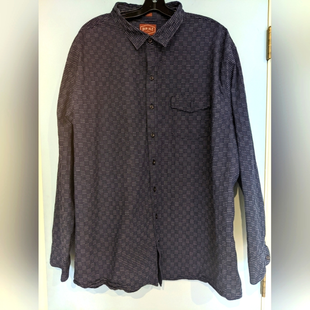 Red Ale by Alesbury Blue cotton button down